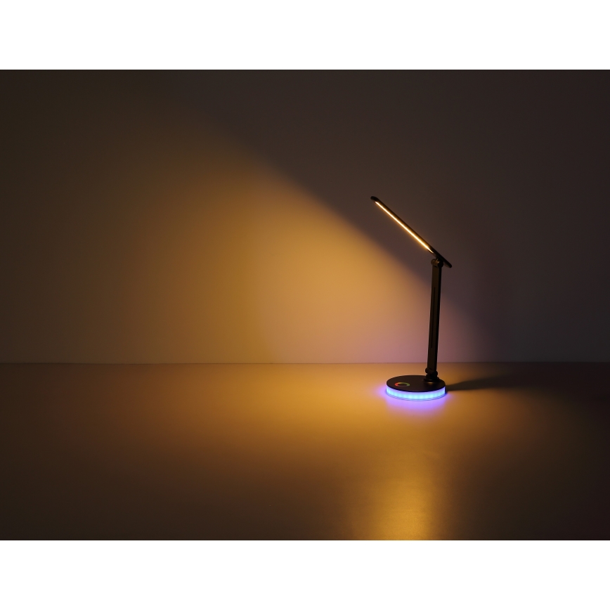 Globo - LED RGBW Сенсорна настільна лампа з регулюванням яскравості LED/5W/230V + LED/2W 2700K/4000K/6500K чорний