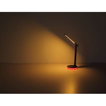 Globo - LED RGBW Сенсорна настільна лампа з регулюванням яскравості LED/5W/230V + LED/2W 2700K/4000K/6500K чорний