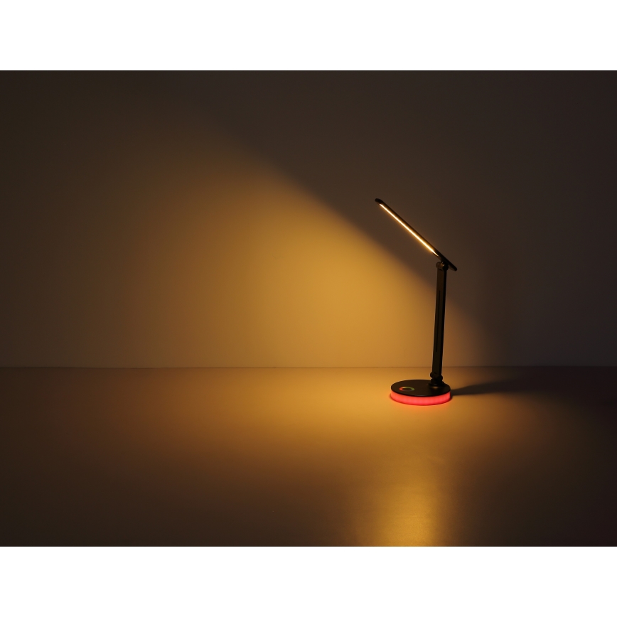 Globo - LED RGBW Сенсорна настільна лампа з регулюванням яскравості LED/5W/230V + LED/2W 2700K/4000K/6500K чорний