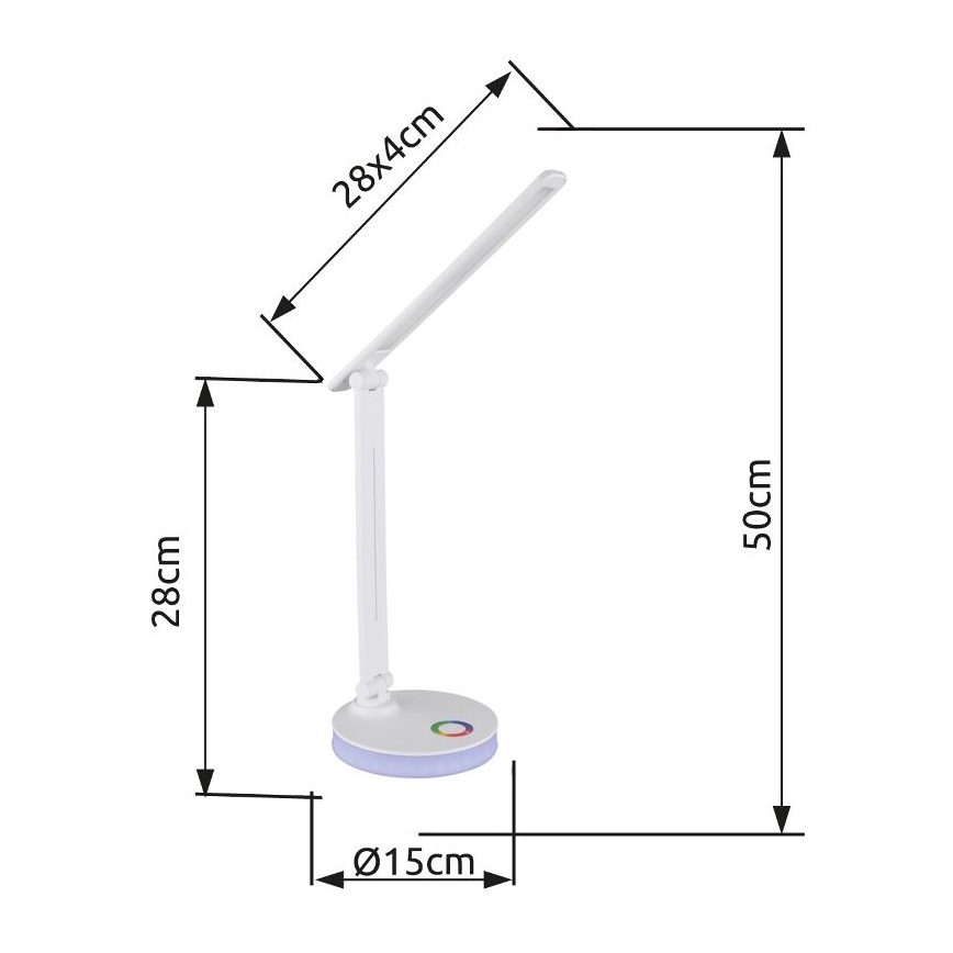 Globo - LED RGBW Сенсорна настільна лампа з регулюванням яскравості LED/5W/230V + LED/2W 2700K/4000K/6500K білий