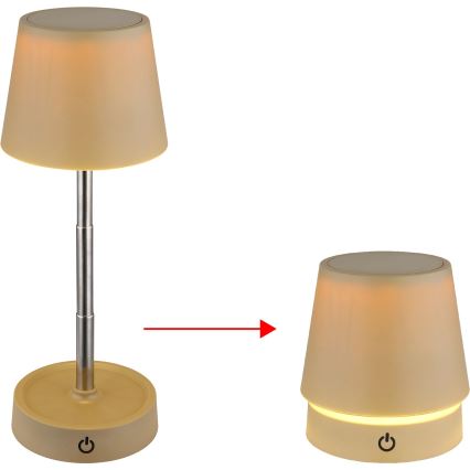 Globo - диммируемая сенсорная настольная лампа с зарядкой LED/1,2W/3V 1200 mAh