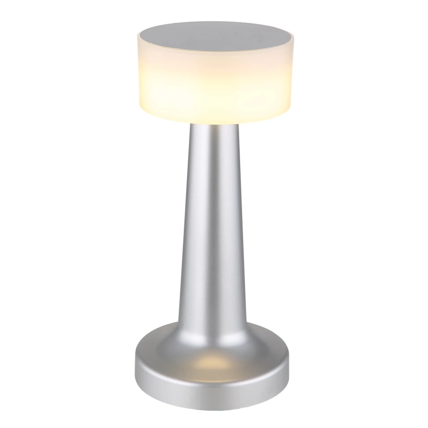 Globo - Светодиодная сенсорная настольная лампа с регулируемой яркостью LED/1W/3,7V 2700K/4000K/6500K 800 мАч USB матовый хром