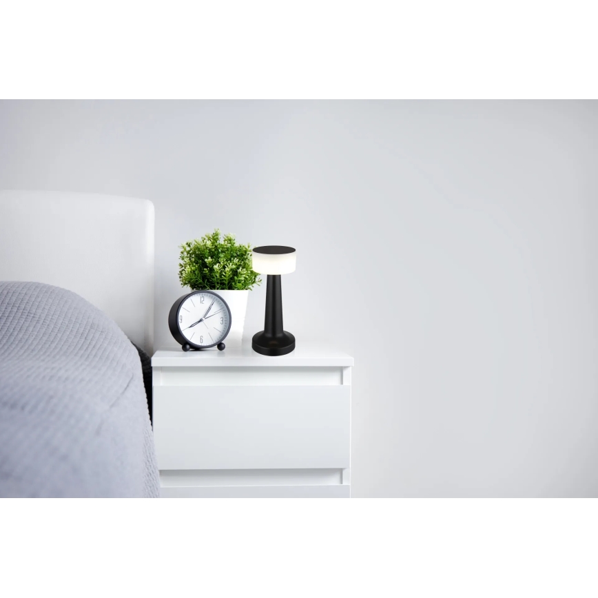 Globo - Світлодіодна сенсорна настільна лампа з регулюванням яскравості LED/1W/3,7V 2700K/4000K/6500K 800 mAh USB чорна