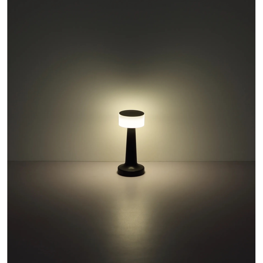 Globo - Светодиодная сенсорная настольная лампа с регулируемой яркостью LED/1W/3,7V 2700K/4000K/6500K 800 мАч USB черная