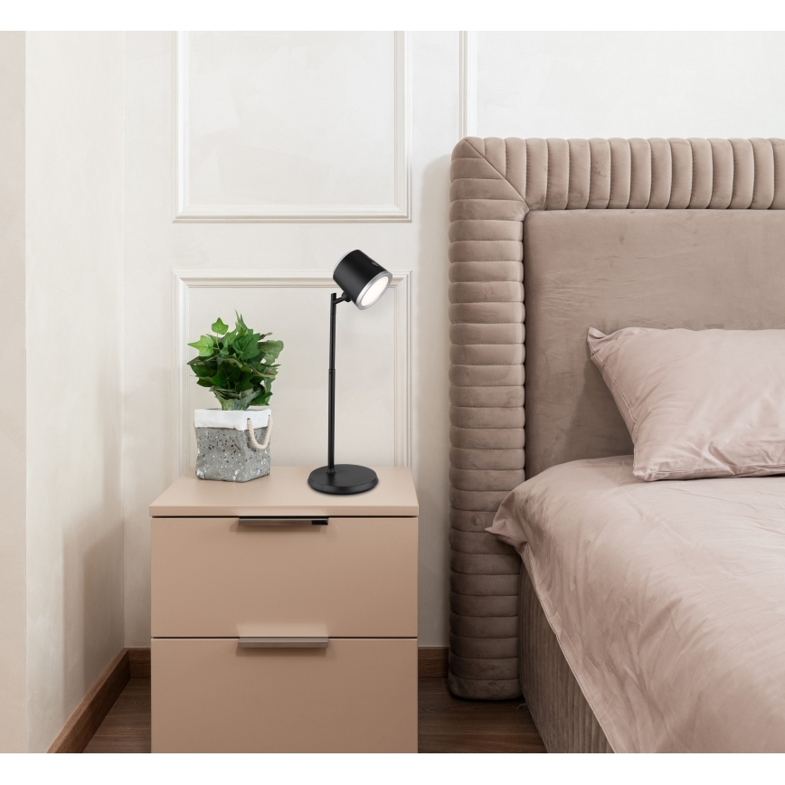 Globo - Світлодіодна сенсорна настільна лампа з регулюванням яскравості 4в1 LED/6W/3,7V 3000K/4000K/6500K 1500 мАг USB чорна