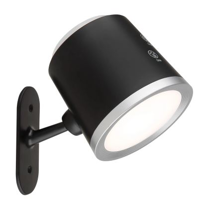 Globo - Сенсорна настільна LED лампа з регулюванням яскравості 4в1 LED/6W/3,7V 3000K/4000K/6500K 1500 mAh USB чорний