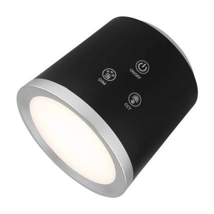 Globo - Сенсорна настільна LED лампа з регулюванням яскравості 4в1 LED/6W/3,7V 3000K/4000K/6500K 1500 mAh USB чорний