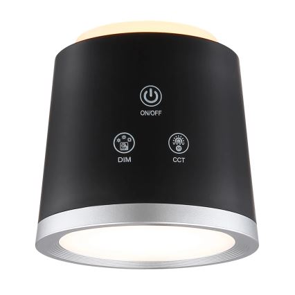 Globo - Сенсорна настільна LED лампа з регулюванням яскравості 4в1 LED/6W/3,7V 3000K/4000K/6500K 1500 mAh USB чорний