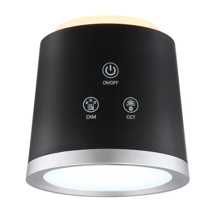Globo - Сенсорна настільна LED лампа з регулюванням яскравості 4в1 LED/6W/3,7V 3000K/4000K/6500K 1500 mAh USB чорний