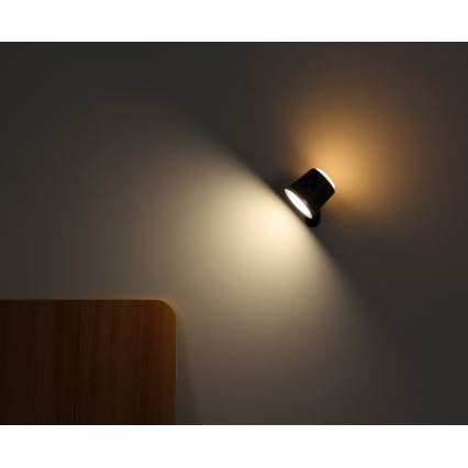 Globo - Светодиодная сенсорная настольная лампа с диммером 4 в 1 LED/6W/3,7V 3000K/4000K/6500K 1500 мАч USB черная