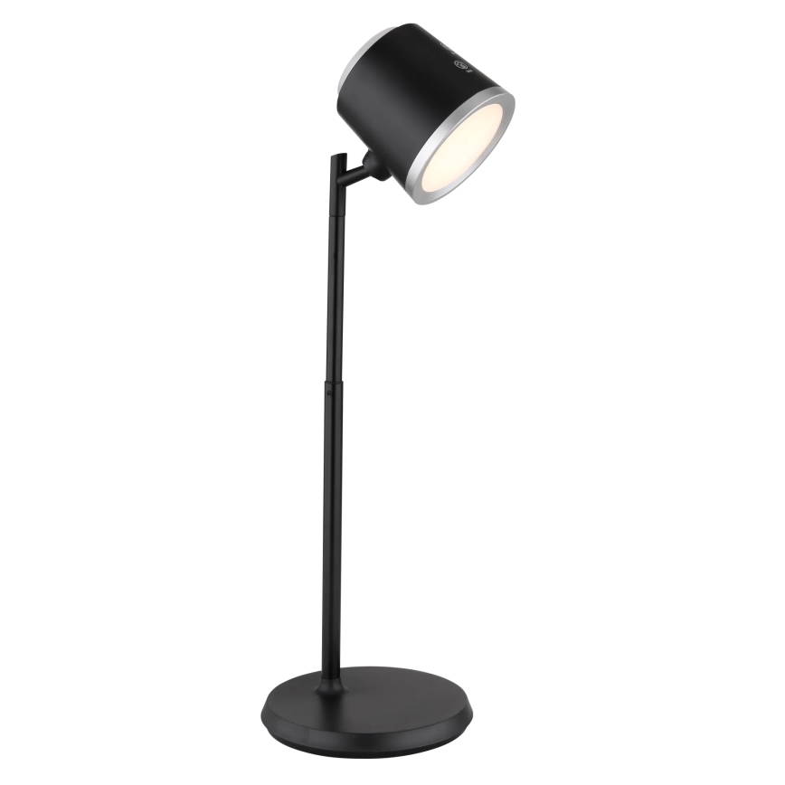 Globo - Светодиодная сенсорная настольная лампа с диммером 4 в 1 LED/6W/3,7V 3000K/4000K/6500K 1500 мАч USB черная