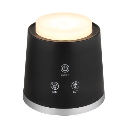 Globo - Светодиодная сенсорная настольная лампа с диммером 4 в 1 LED/6W/3,7V 3000K/4000K/6500K 1500 мАч USB черная