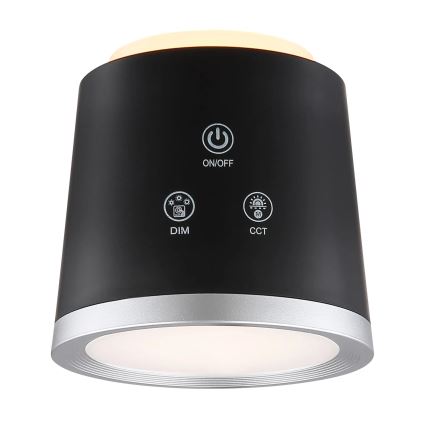 Globo - Светодиодная сенсорная настольная лампа с диммером 4 в 1 LED/6W/3,7V 3000K/4000K/6500K 1500 мАч USB черная