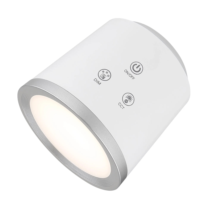 Globo - Сенсорна настільна LED лампа з регулюванням яскравості 4в1 LED/6W/3,7V 3000K/4000K/6500K 1500 mAh USB білий