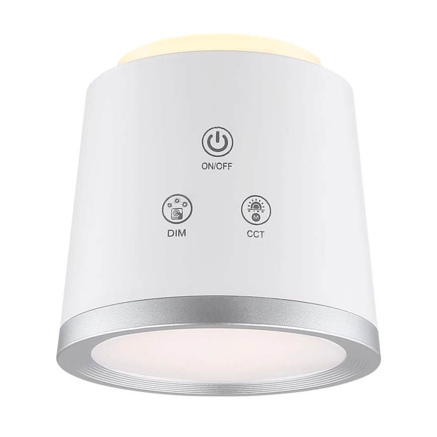 Globo - Сенсорна настільна LED лампа з регулюванням яскравості 4в1 LED/6W/3,7V 3000K/4000K/6500K 1500 mAh USB білий