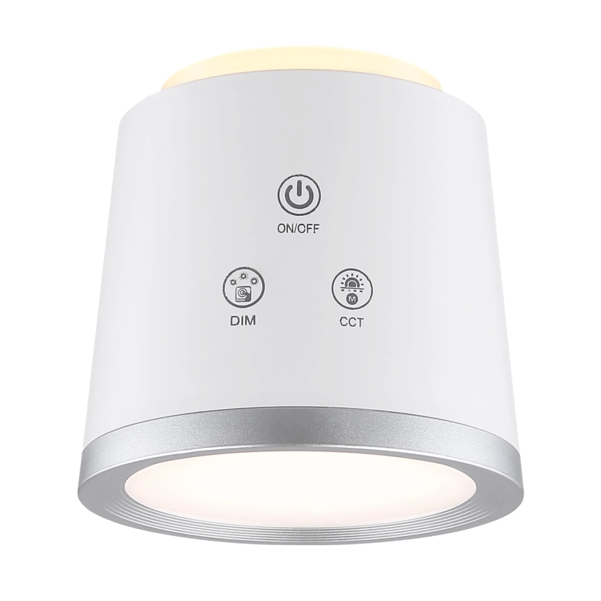 Globo - Сенсорна настільна LED лампа з регулюванням яскравості 4в1 LED/6W/3,7V 3000K/4000K/6500K 1500 mAh USB білий