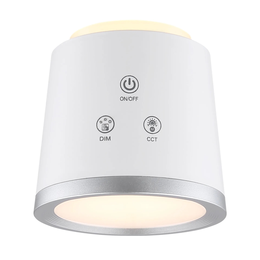 Globo - Сенсорна настільна LED лампа з регулюванням яскравості 4в1 LED/6W/3,7V 3000K/4000K/6500K 1500 mAh USB білий