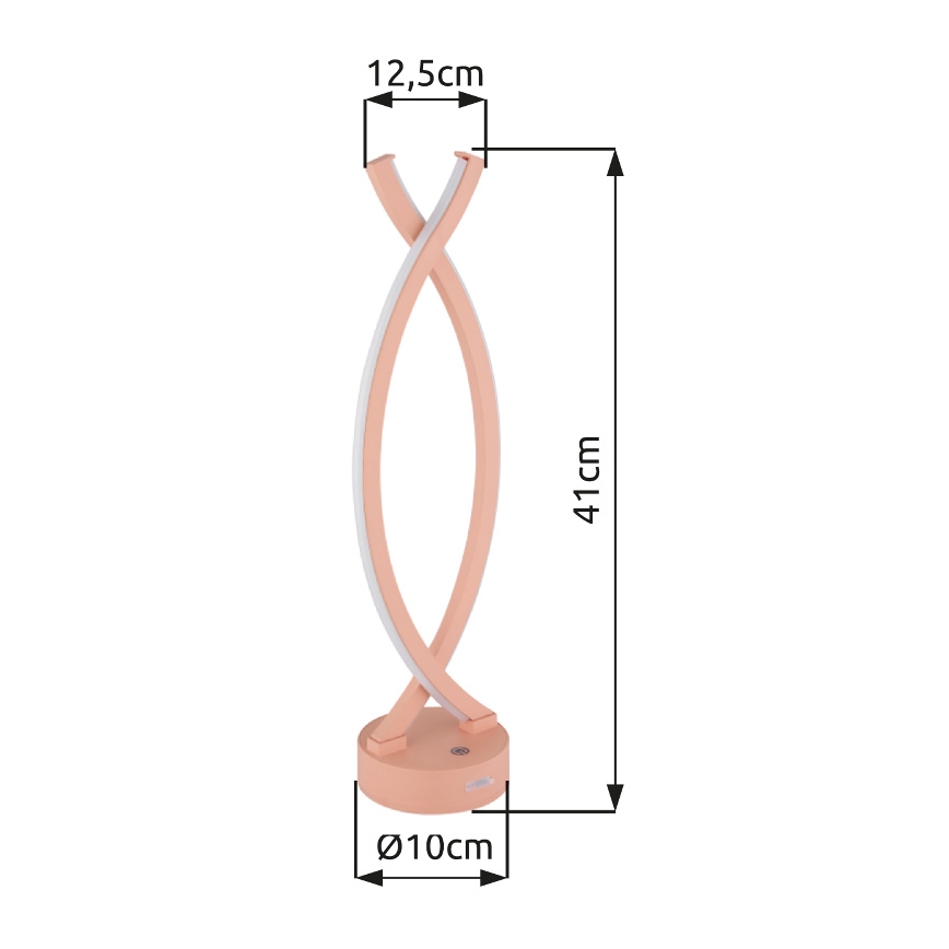 Globo - Світлодіодна регульована сенсорна настільна лампа LED/1W/3,7V 3000K 1800 mAh USB рожевий