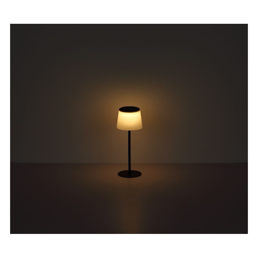 Globo - LED Вулична сенсорна настільна лампа з регулюванням яскравості LED/1,8W/5V IP44 1800 mAh чорний/білий