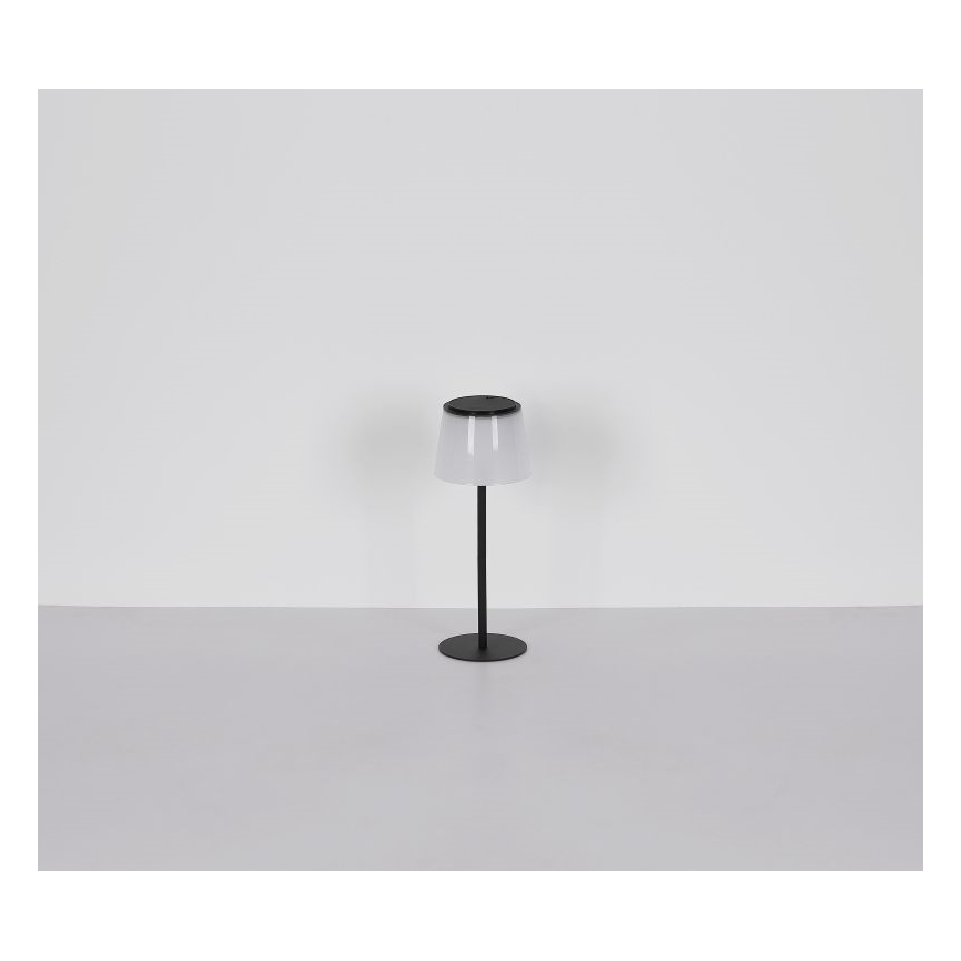 Globo - LED Вулична сенсорна настільна лампа з регулюванням яскравості LED/1,8W/5V IP44 1800 mAh чорний/білий