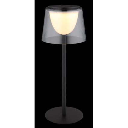Globo - LED Вулична сенсорна настільна лампа з регулюванням яскравості LED/1,8W/5V IP44 1800 mAh чорний/прозорий