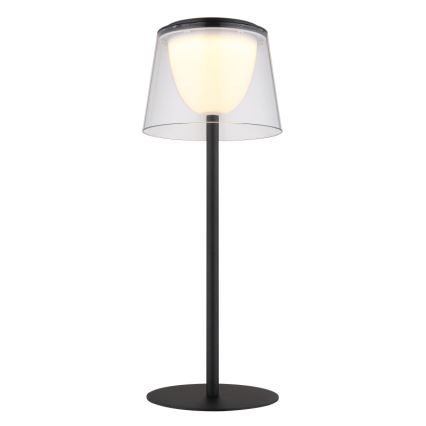 Globo - LED Вулична сенсорна настільна лампа з регулюванням яскравості LED/1,8W/5V IP44 1800 mAh чорний/прозорий