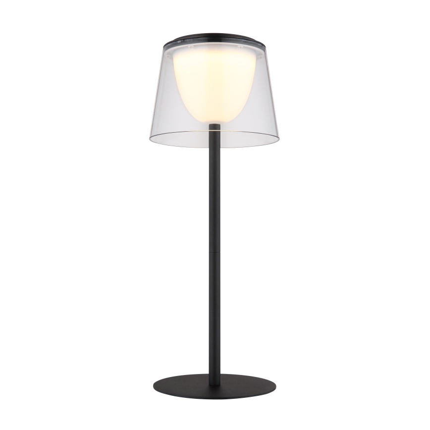 Globo - LED Вулична сенсорна настільна лампа з регулюванням яскравості LED/1,8W/5V IP44 1800 mAh чорний/прозорий