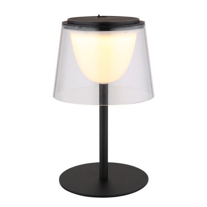 Globo - LED Вулична сенсорна настільна лампа з регулюванням яскравості LED/1,8W/5V IP44 1800 mAh чорний/прозорий