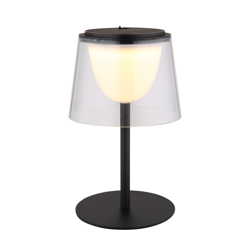 Globo - LED Вулична сенсорна настільна лампа з регулюванням яскравості LED/1,8W/5V IP44 1800 mAh чорний/прозорий