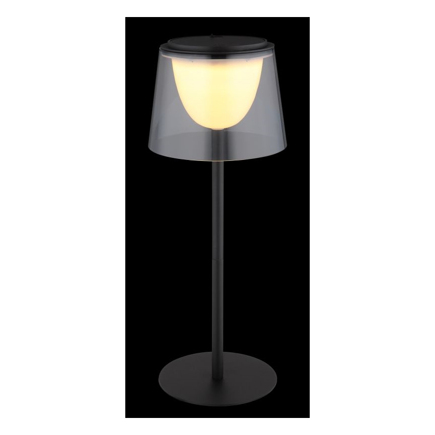 Globo - LED Вулична сенсорна настільна лампа з регулюванням яскравості LED/1,8W/5V IP44 1800 mAh чорний/димчастий