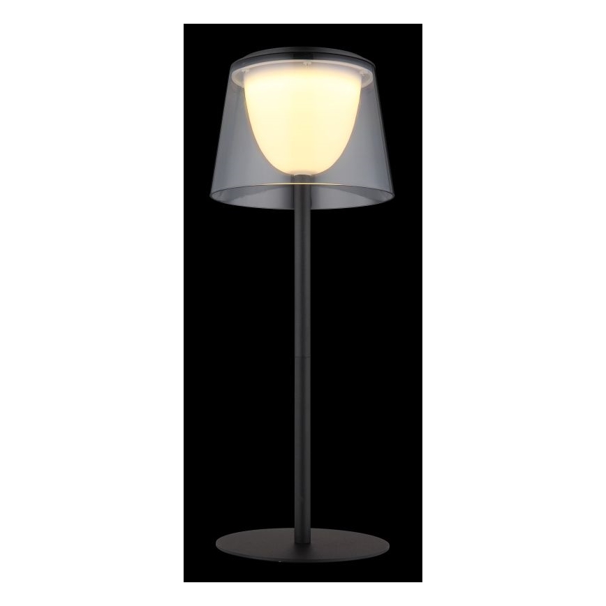 Globo - LED Вулична сенсорна настільна лампа з регулюванням яскравості LED/1,8W/5V IP44 1800 mAh чорний/димчастий