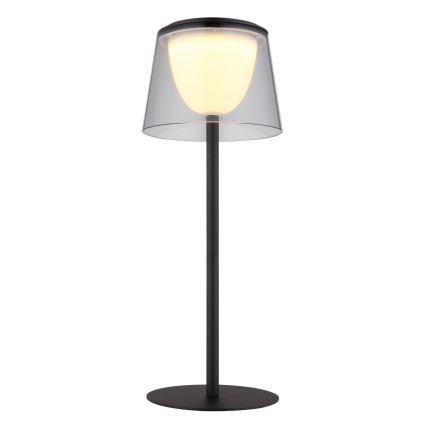Globo - LED Вулична сенсорна настільна лампа з регулюванням яскравості LED/1,8W/5V IP44 1800 mAh чорний/димчастий