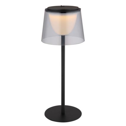 Globo - LED Вулична сенсорна настільна лампа з регулюванням яскравості LED/1,8W/5V IP44 1800 mAh чорний/димчастий
