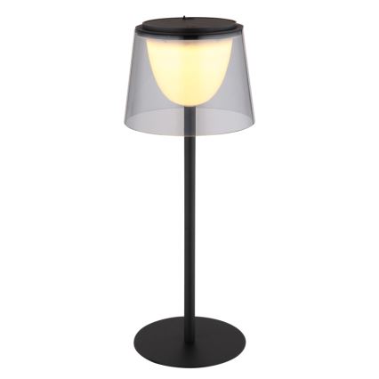 Globo - LED Вулична сенсорна настільна лампа з регулюванням яскравості LED/1,8W/5V IP44 1800 mAh чорний/димчастий