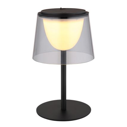 Globo - LED Вулична сенсорна настільна лампа з регулюванням яскравості LED/1,8W/5V IP44 1800 mAh чорний/димчастий