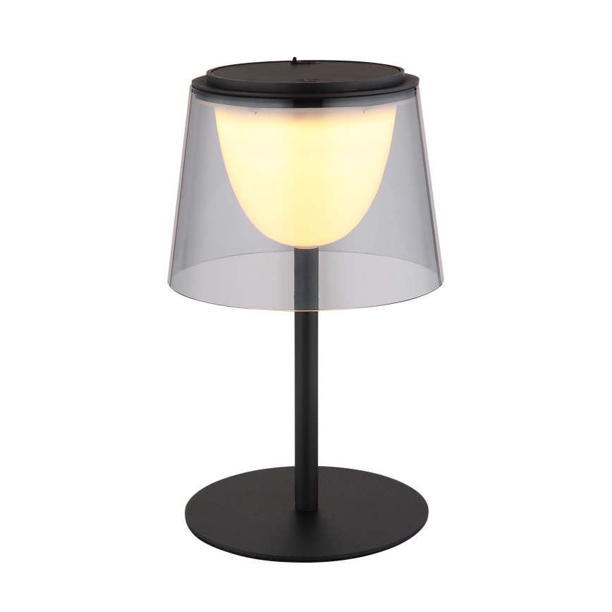 Globo - LED Вулична сенсорна настільна лампа з регулюванням яскравості LED/1,8W/5V IP44 1800 mAh чорний/димчастий