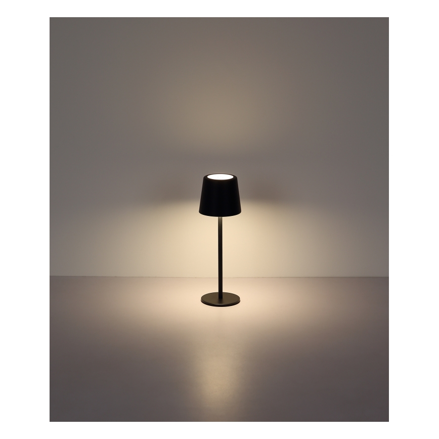Globo - LED Вулична сенсорна настільна лампа з регулюванням яскравості LED/2W/5V 3000/4000/6000K 2200 mAh IP44 чорний