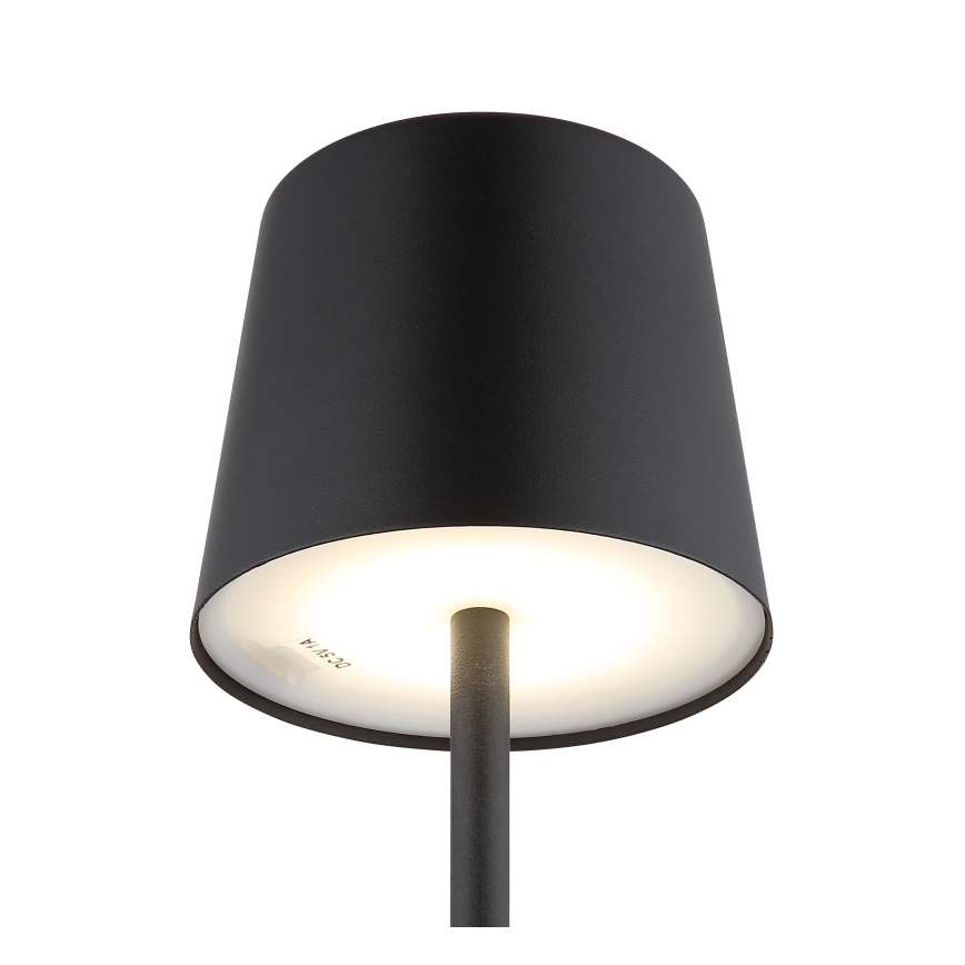 Globo - LED Вулична сенсорна настільна лампа з регулюванням яскравості LED/2W/5V 3000/4000/6000K 2200 mAh IP44 чорний