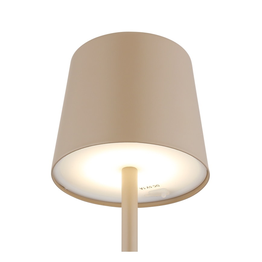 Globo - LED Вулична сенсорна настільна лампа з регулюванням яскравості LED/2W/5V 3000/4000/6000K 2200 mAh IP44 кремовий
