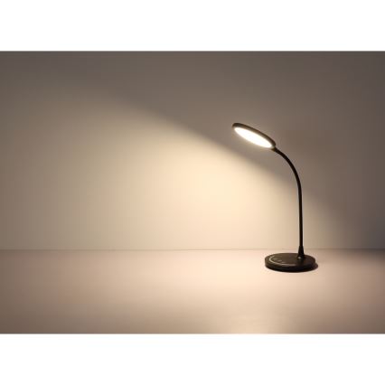 Globo - Світлодіодна регульована гнучка сенсорна настільна лампа LED/12W/230V 3000/4000/6500K CRI 90 чорна