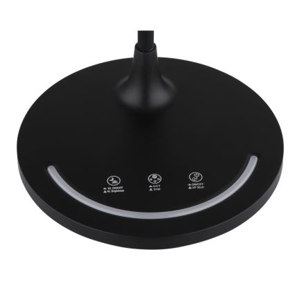 Globo - LED Гнучка сенсорна настільна лампа з регулюванням яскравості LED/12W/230V 3000/4000/6500K CRI 90 чорний
