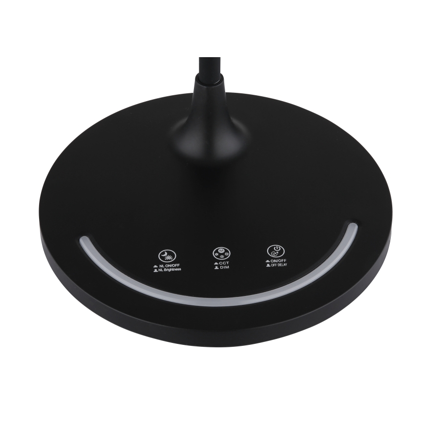 Globo - LED Гнучка сенсорна настільна лампа з регулюванням яскравості LED/12W/230V 3000/4000/6500K CRI 90 чорний