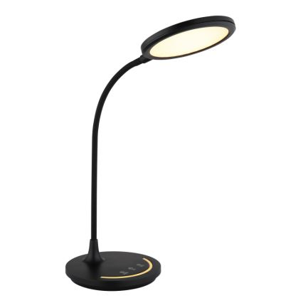 Globo - LED Гнучка сенсорна настільна лампа з регулюванням яскравості LED/12W/230V 3000/4000/6500K CRI 90 чорний