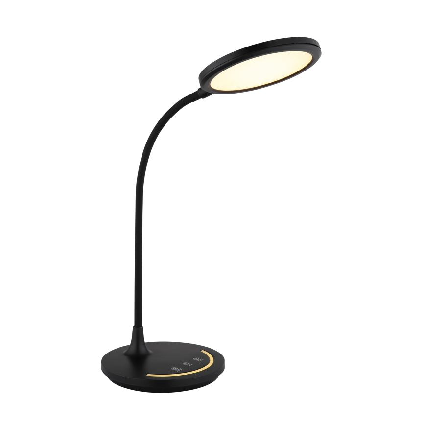 Globo - LED Гнучка сенсорна настільна лампа з регулюванням яскравості LED/12W/230V 3000/4000/6500K CRI 90 чорний