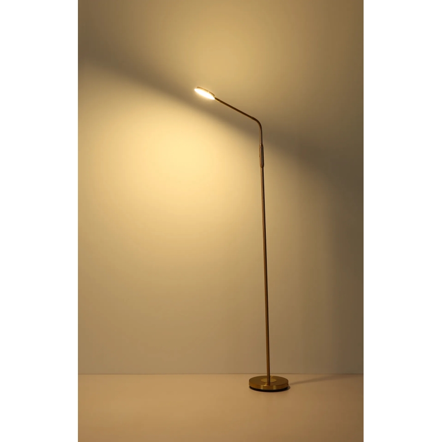 Globo - Светодиодный торшер с сенсорным диммером LED/6,5W/230V 2700/3350/4000K латунь