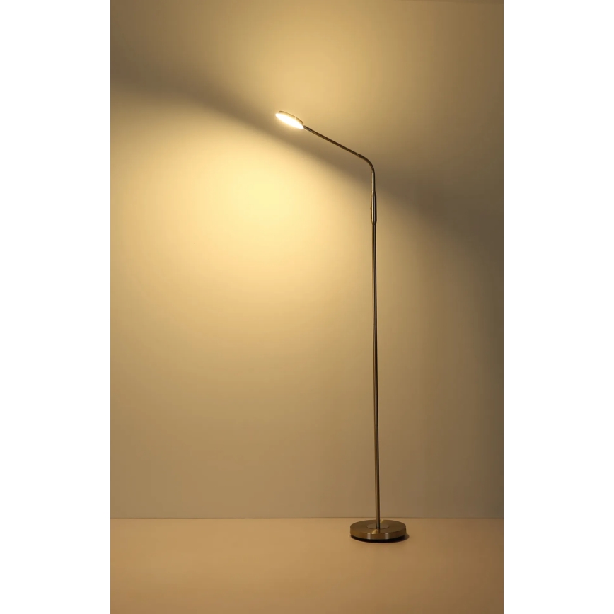Globo - LED Диммируемая сенсорная напольная лампа LED/6,5W/230V 2700/3350/4000K матовый хром