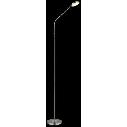 Globo - LED Диммируемая сенсорная напольная лампа LED/6,5W/230V 2700/3350/4000K матовый хром