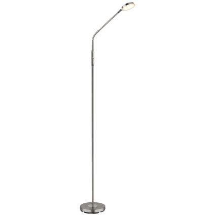 Globo - LED регульована сенсорна підлогова лампа LED/6,5W/230V 2700/3350/4000K матовий хром
