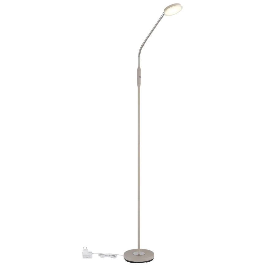 Globo - LED регульована сенсорна підлогова лампа LED/6,5W/230V 2700/3350/4000K бежева
