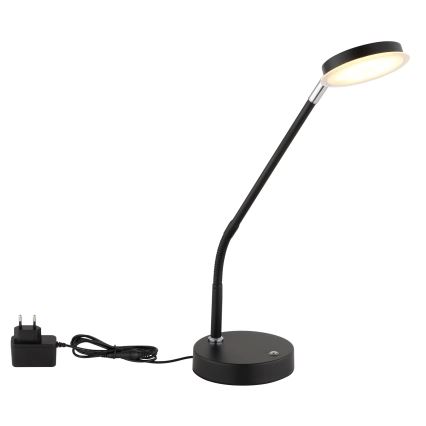 Globo - LED диммируемая сенсорная настольная лампа LED/6,5W/230V 2700/3350/4000K черная